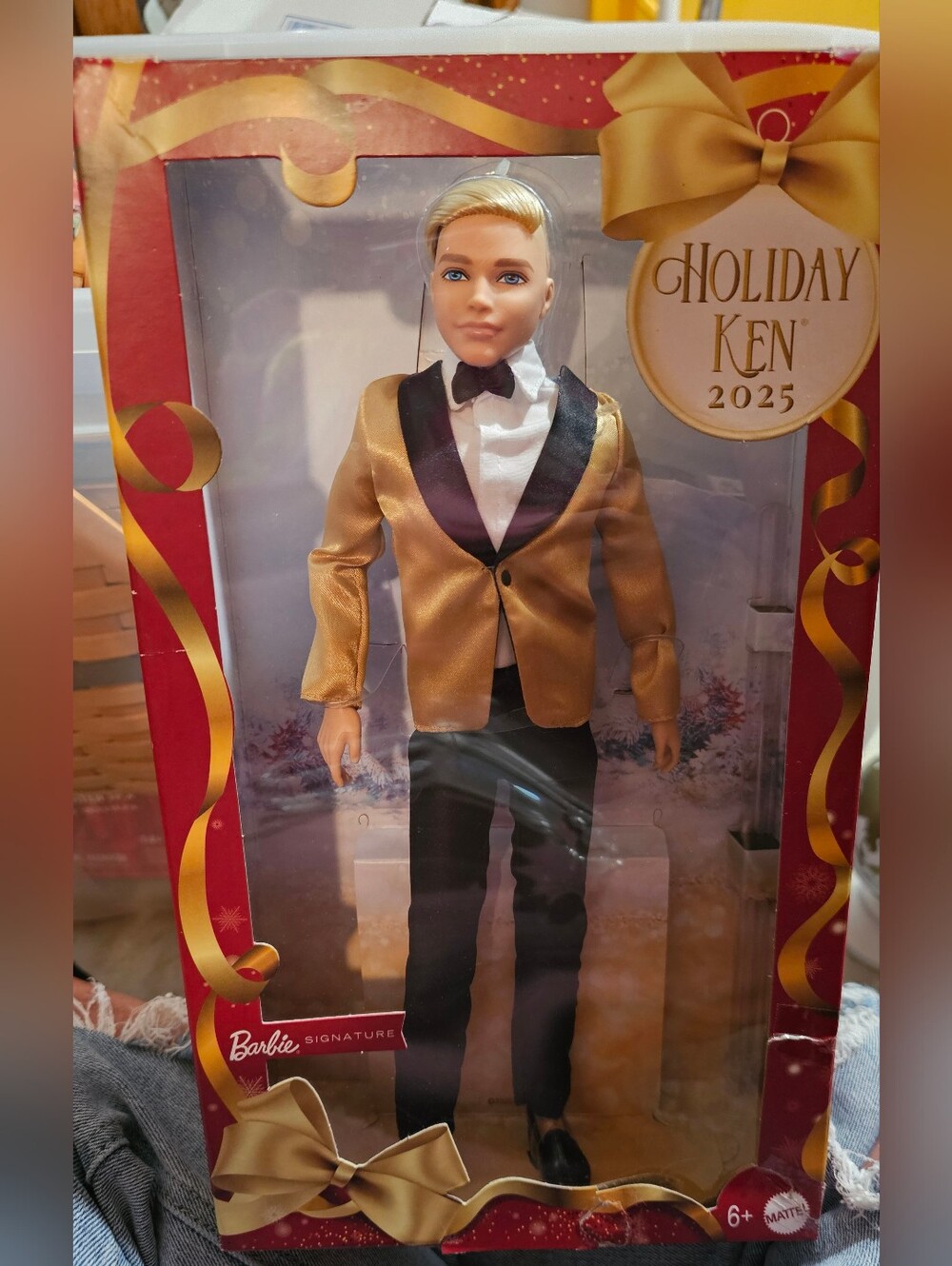 Barbie Signature Holiday Ken 2025 Gold Tuxedo Doll